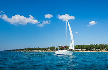 a sailboat on the water