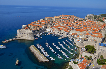 Vista aerea di Dubrovnik