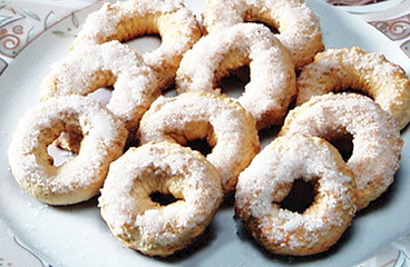 a plate of donuts