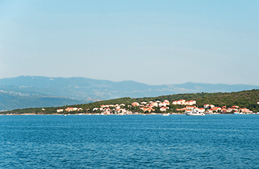 Blick auf das Dorf Blato auf der Insel Krk