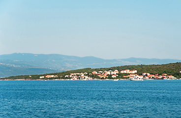 Vista del villaggio di Blato dell'isola di Krk