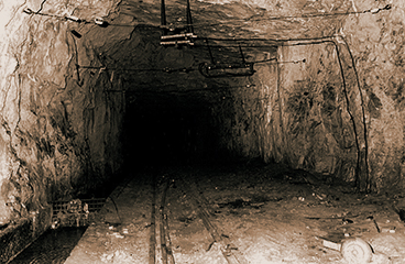 Un pozzo di carbone nella miniera di carbone di Labin