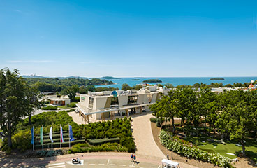 Breathtaking view of the park and sea at Istra Camping Resort Poreč.